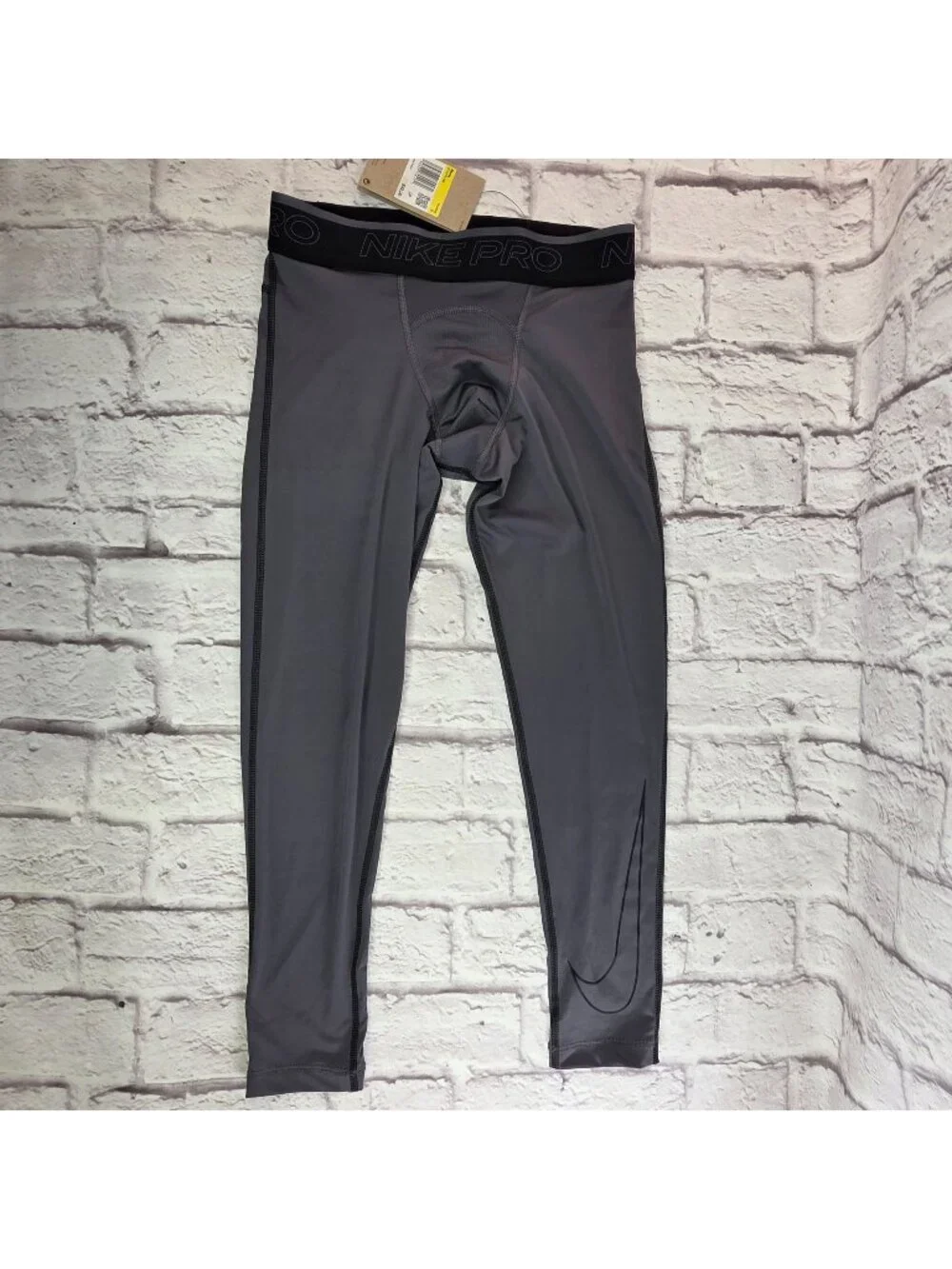 Nike Pro Mens Training Tights Leggings Gray Size S With Tag